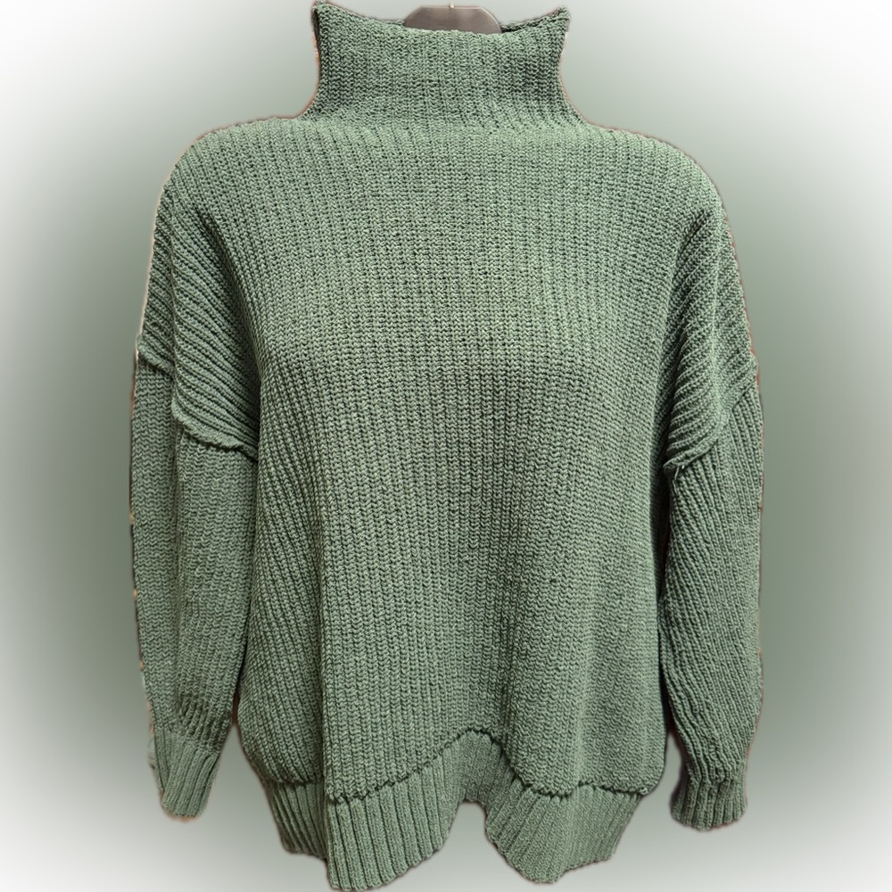 Aerie Sage Green Turtleneck Sweater